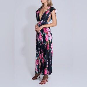 NEW NWT L'IDEE Gala Gown in Nuite Rose Floral Maxi Dress